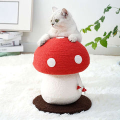 Pink Cat Scratching Post Mushroom Post
