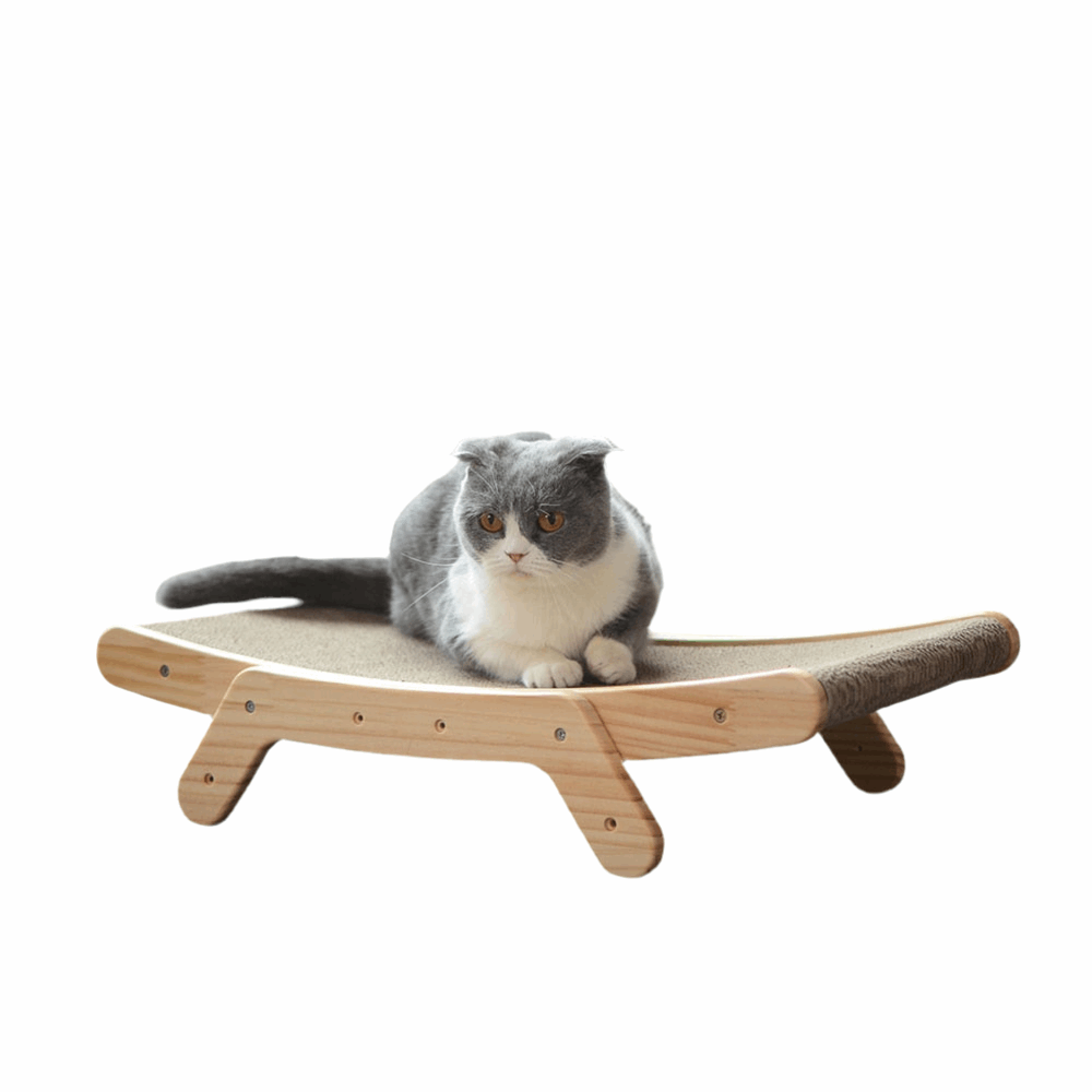 Wooden Cat Scratcher Lounge Bed
