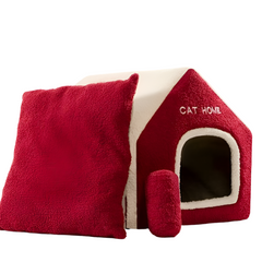 Snowy House Cat Villa Warm Semi-enclosed Cat Cave