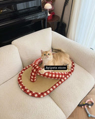 Bamboo rattan mat slippers pet cat mat cooling ice pad dog sleeping mat