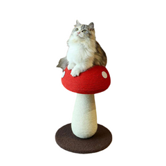Pink Cat Scratching Post Mushroom Post