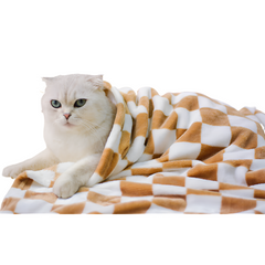 Stylish Chequered Flannel Pet Blanket Dog & Cat Blanket