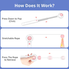 Kitty Rocket 2-in-1 Retractable Cat Wand