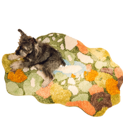 Irregular Natural Plush Carpet Pet Mat Pet Rug