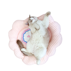 Ice Cream Cloud Cool Feeling Cat Bed with Ice Mat