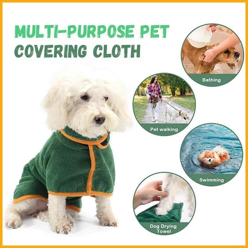 Dog bathrobe towel pet dog quick-drying sweater soft absorbent bathrobe towel