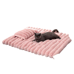 Luxury Striped Faux Fur Fluffy Pet Mat