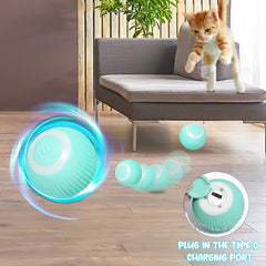 Smart cat toy indoor automatic rolling magic ball electronic interactive cat game ball