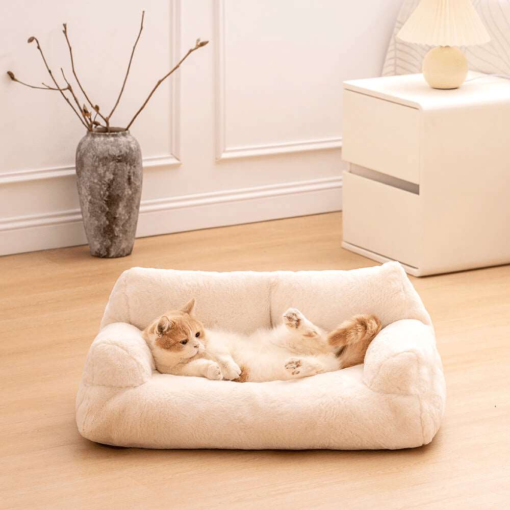 Deluxe Pet Sofa with 100% Cotton Filling for Ultimate Comfort