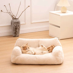 Deluxe Pet Sofa with 100% Cotton Filling for Ultimate Comfort