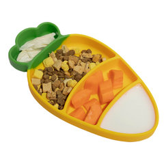 Carrot Silicone Suction Cup Pet Bowl