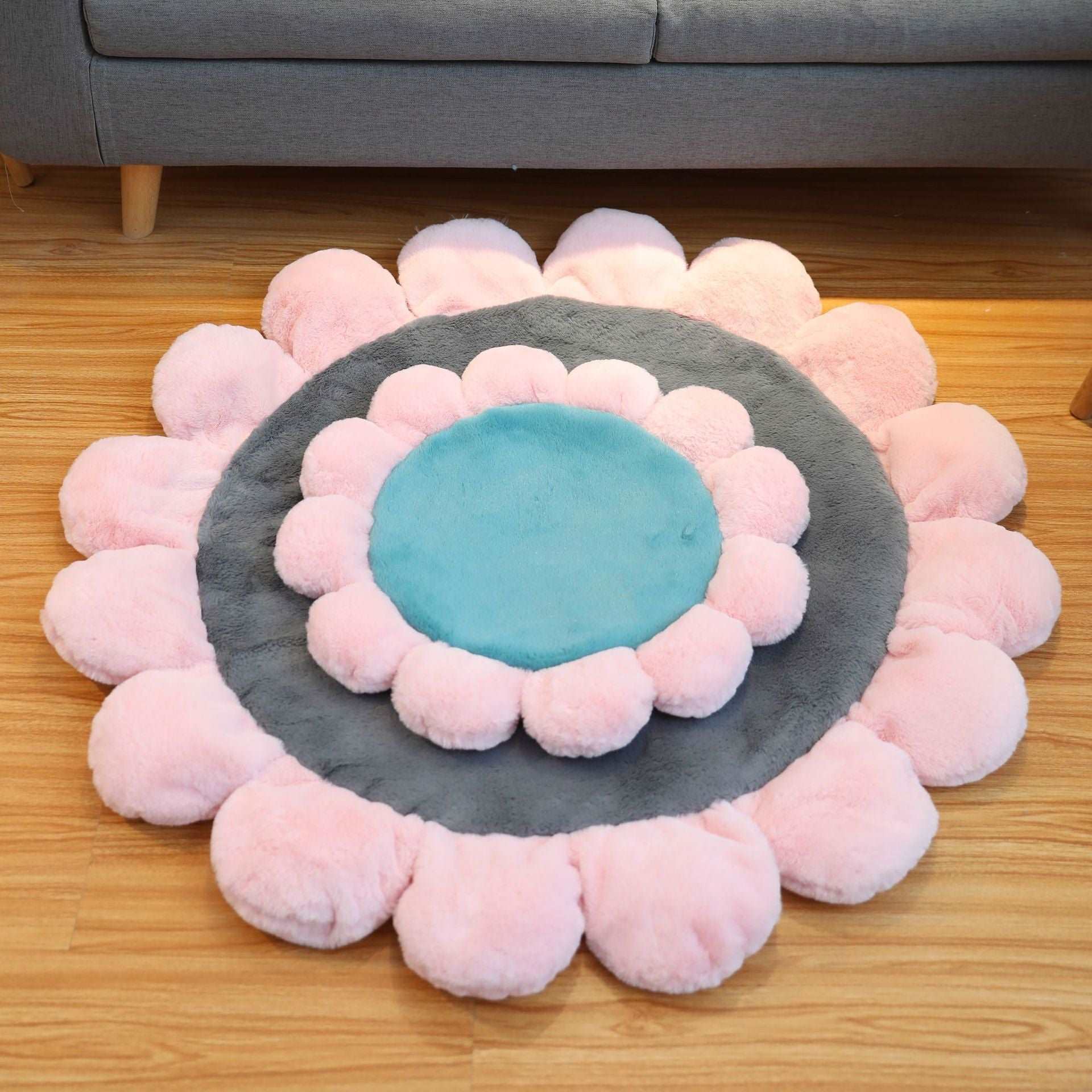 Colourful Sunflower Shape Human Pet Mat Dog Bed