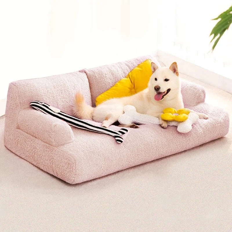 Deluxe Pet Sofa with 100% Cotton Filling for Ultimate Comfort