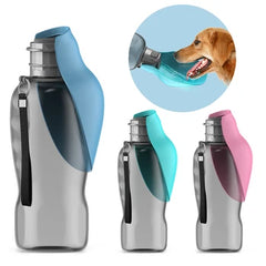 800ml Protable Pet Dog Water Bottle for Small Large Dogs Outdoor Hiking Leakproof Puppy Drinking Bowl Golden Retriever Supplies