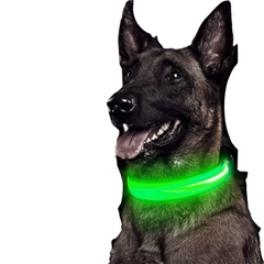 adjustable dog collar led glowing luminous collar dog night pet safety collar