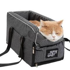 Portable Suede Lookout Console Pet Car Seat