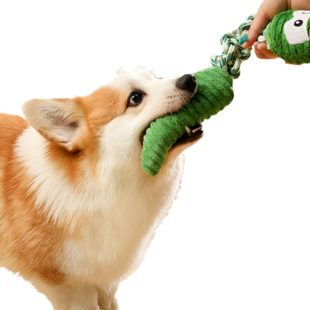 Rope Squeaky Dog Interactive Toy - Animal Series