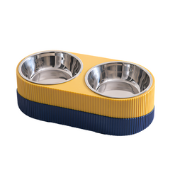 Double Wall Stainless Steel Pet Bowl Slow Food Dog Bowl