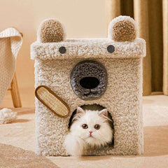 Animal Series Foldable Soft Cat Cave Bed Cat House