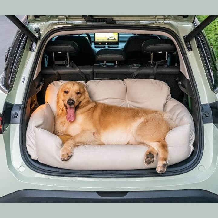 Travel Bolster Safety Medium Large Dog Car Back Seat Bed