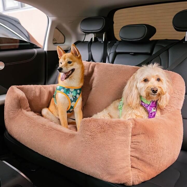 Travel Bolster Safety Medium Large Dog Car Back Seat Bed