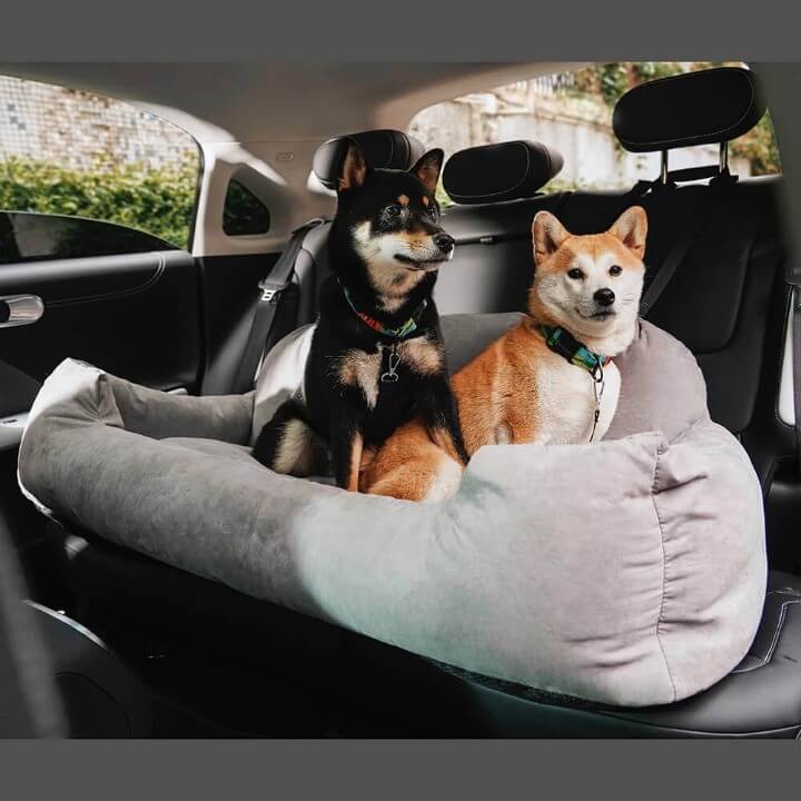 Travel Bolster Safety Medium Large Dog Car Back Seat Bed