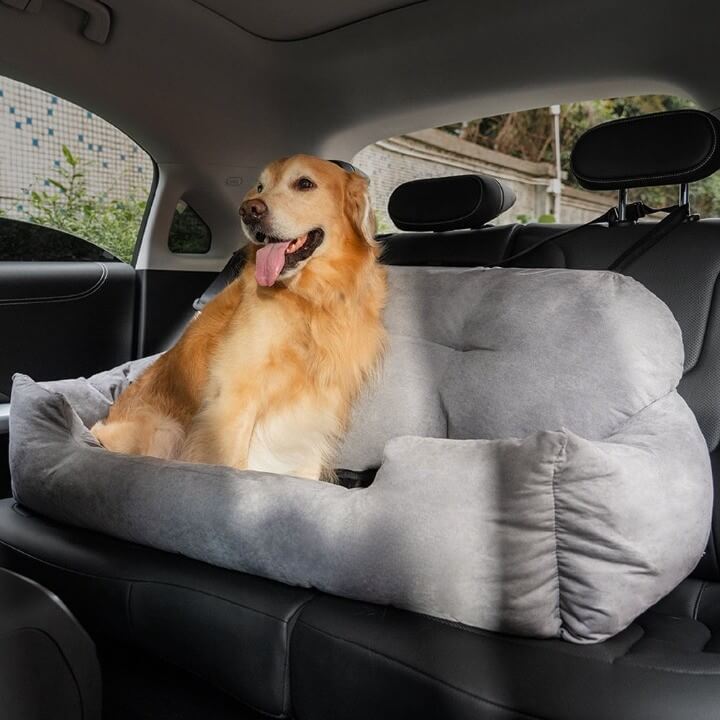 Travel Bolster Safety Medium Large Dog Car Back Seat Bed