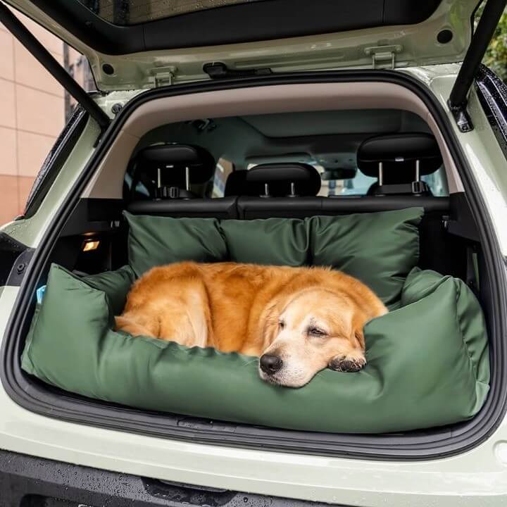 Travel Bolster Safety Medium Large Dog Car Back Seat Bed