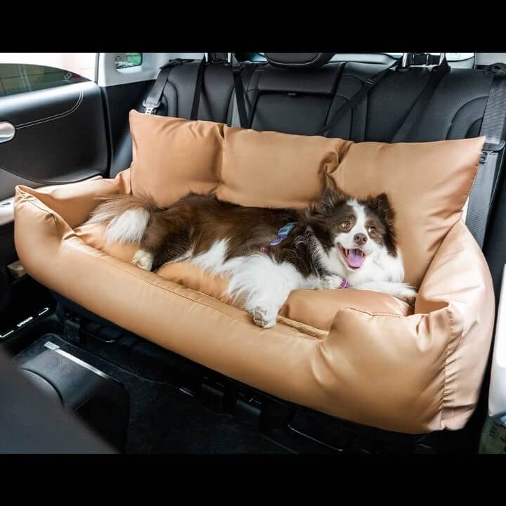 Travel Bolster Safety Medium Large Dog Car Back Seat Bed