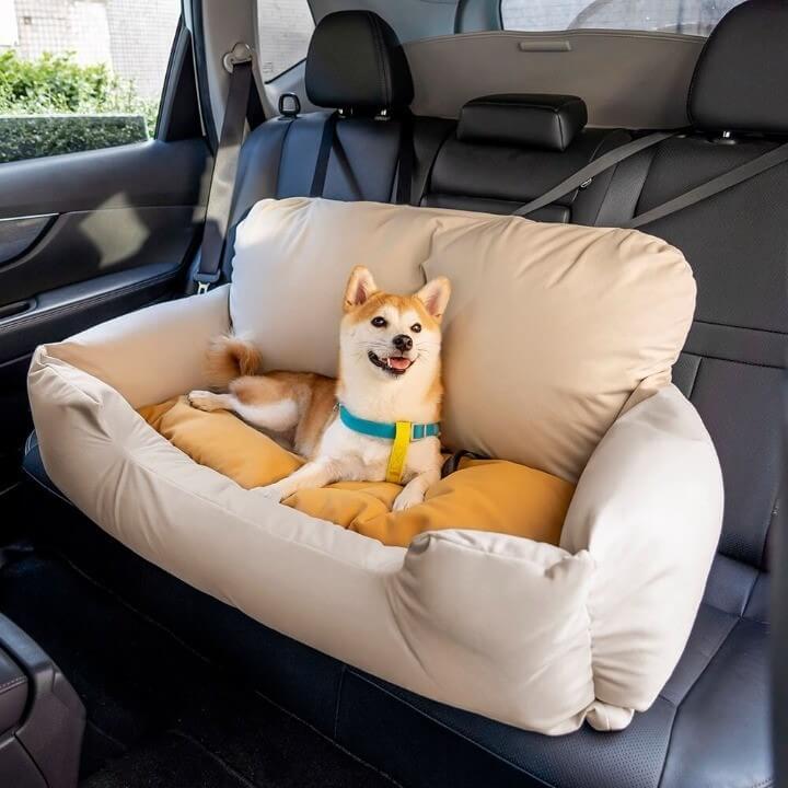 Travel Bolster Safety Medium Large Dog Car Back Seat Bed