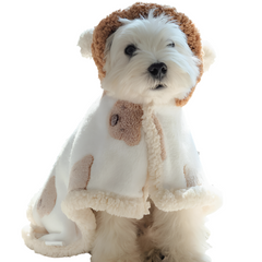 Bear Lamb Fleece Dog Cape Warm Clothing