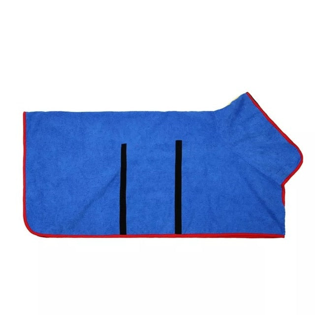 Blue Super_Absorbent_Pet_Bathrobe_Towel