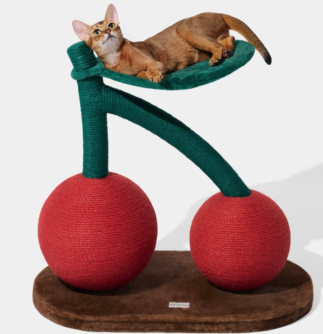 Cherry cat climbing frame cat scratching ball two in one wear-resistant cat toy 