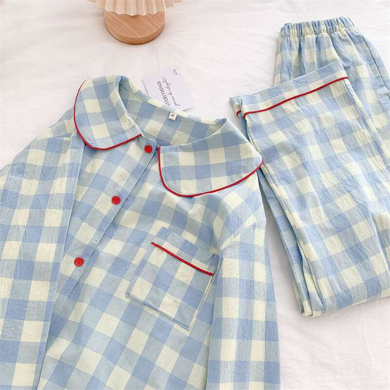 Chic Plaid Matching Pajamas Set Dog And Owner Clothes