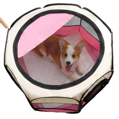 Portable Outdoor Folding Pet Tent Dog And Cat House Octagonal Cage