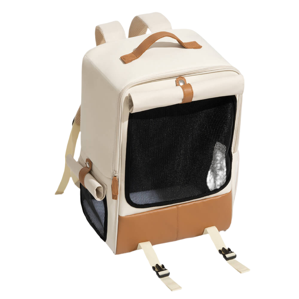 Square Breathable Foldable Portable Pet Carrier Cat Backpack