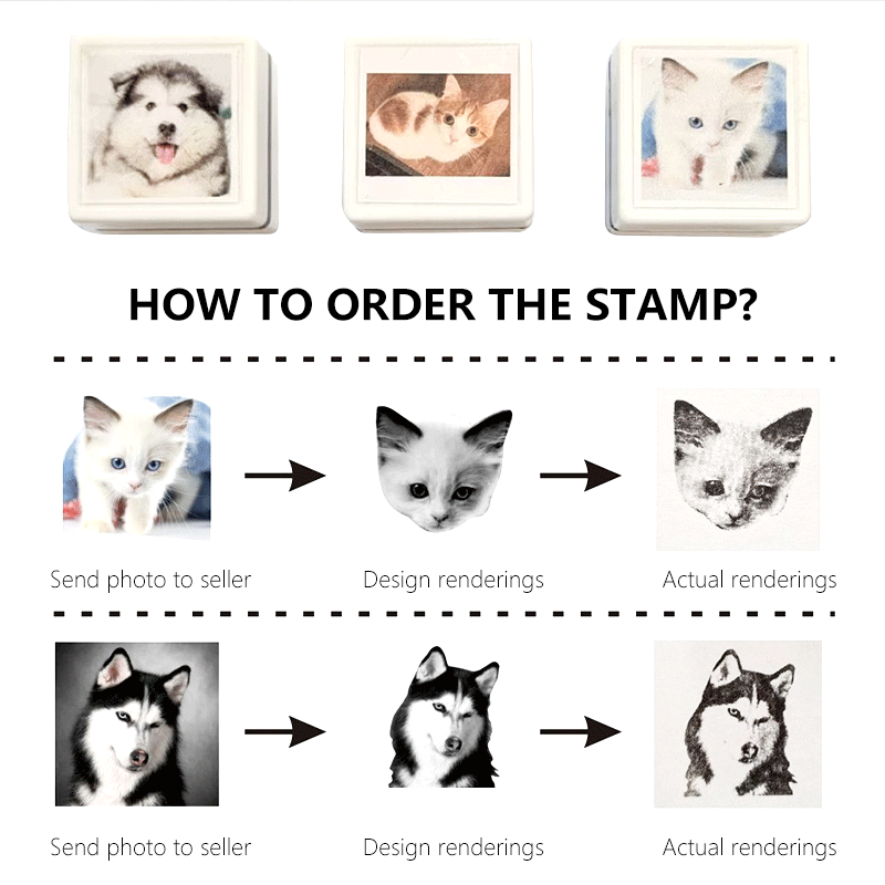 Cute Portable Pet Custom Stamp