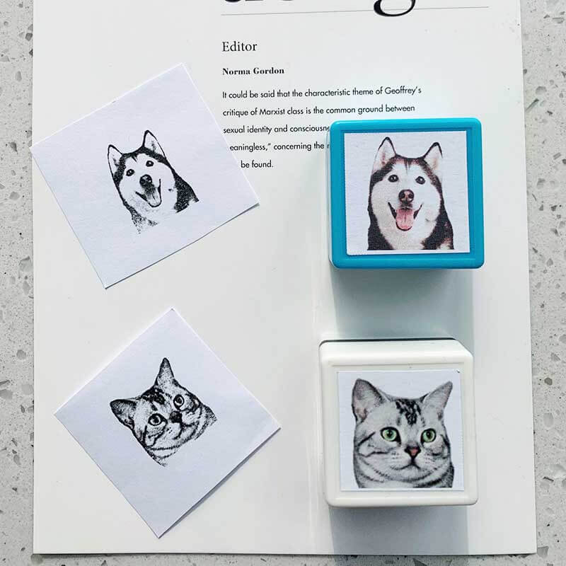 Cute Portable Pet Custom Stamp