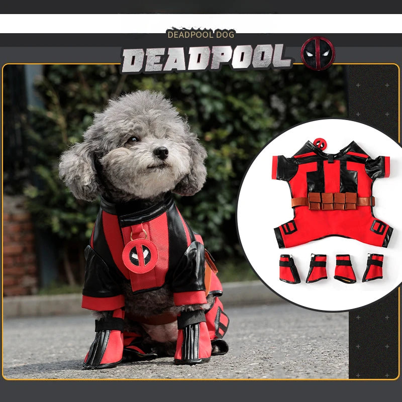 Dead Pool Cosplay Costume Pet Dogs Halloween Christmas Anime Party Game fashion Clothes