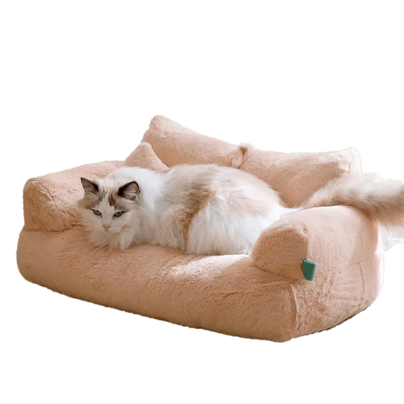 Deluxe Pet Sofa with 100% Cotton Filling for Ultimate Comfort