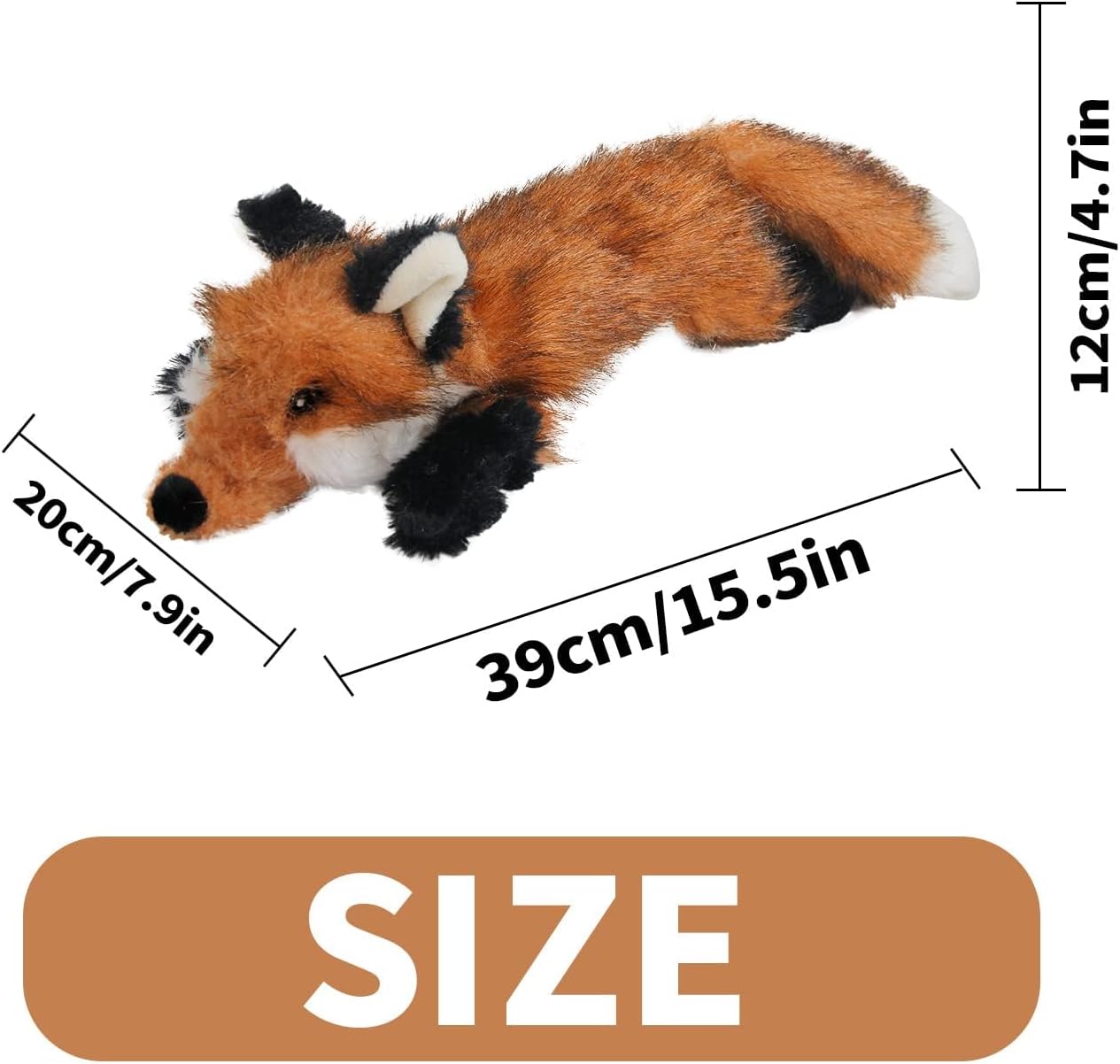 Dog Squeak Fox Toys, Plush Animal Toys Large Dog Squeak Chew Toys