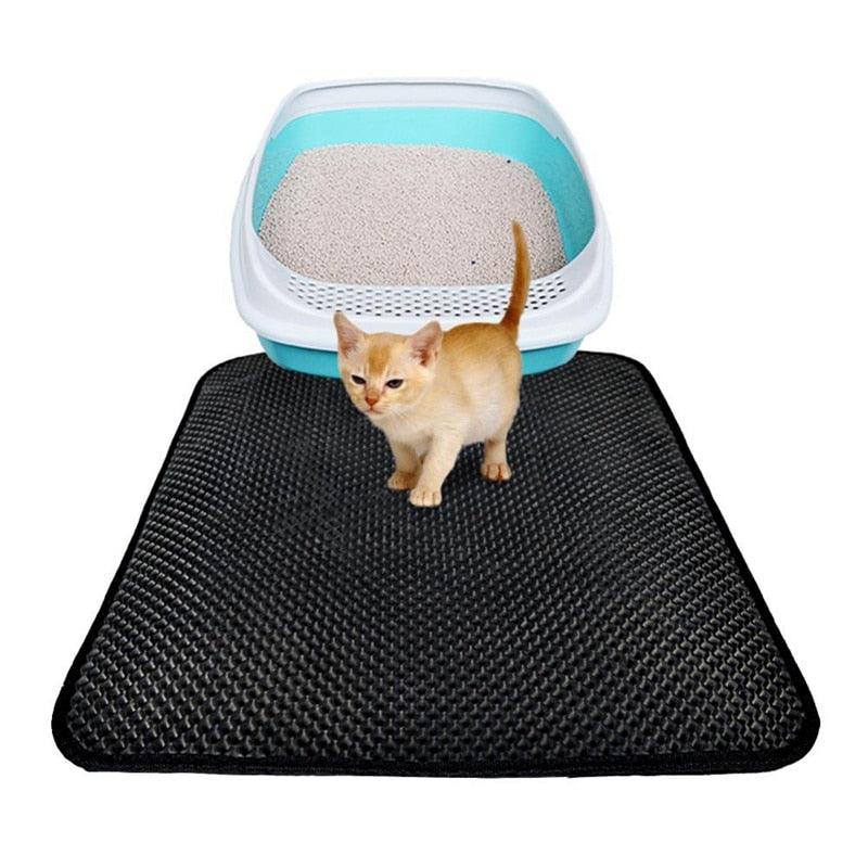 Double Layer Cat Litter Mat with Waterproof Layer Non-slip Litter Pads Ayipets Store