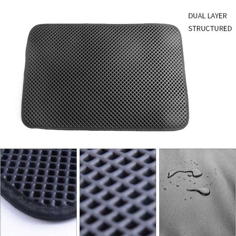 Double Layer Cat Litter Mat with Waterproof Layer Non-slip Litter Pads Ayipets Store