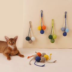 Durable Chew-Resistant Sisal Rope Ball Cat Interactive Toy