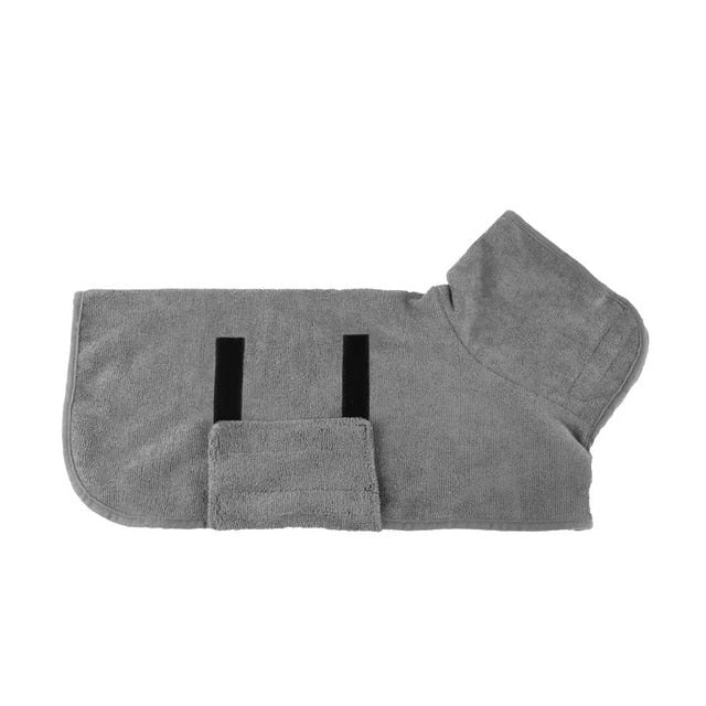 Gray Super_Absorbent_Pet_Bathrobe_Towel