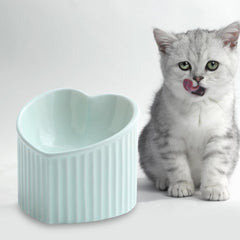 Heightening Ceramic Cat Bowls Tilted Food Bowls Backflow Prevention - Ayipets Store