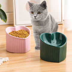 Heightening Ceramic Cat Bowls Tilted Food Bowls Backflow Prevention Ayipets Store