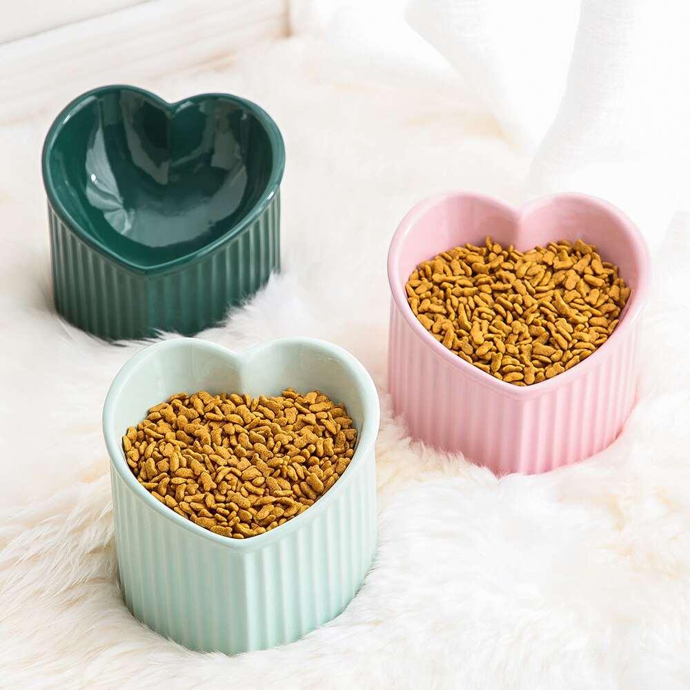 Heightening Ceramic Cat Bowls Tilted Food Bowls Backflow Prevention Ayipets Store