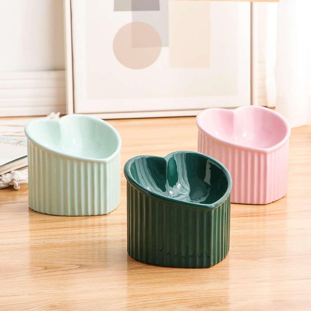 Heightening Ceramic Cat Bowls Tilted Food Bowls Backflow Prevention Ayipets Store