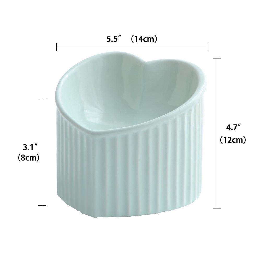 Heightening Ceramic Cat Bowls Tilted Food Bowls Backflow Prevention Ayipets Store